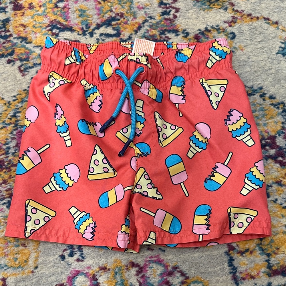 Cat & Jack Pink Ice Cream and Pizza Print Shorts